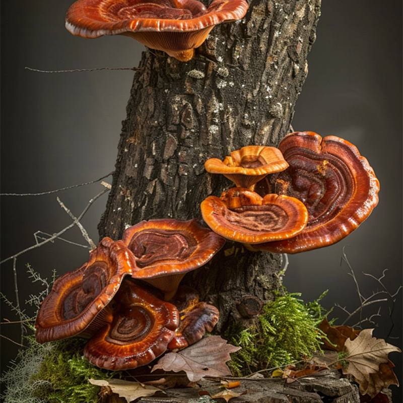 Runqian Organic Reishi Extract Polysaccharides Ganoderma Lucidum Brown Powder