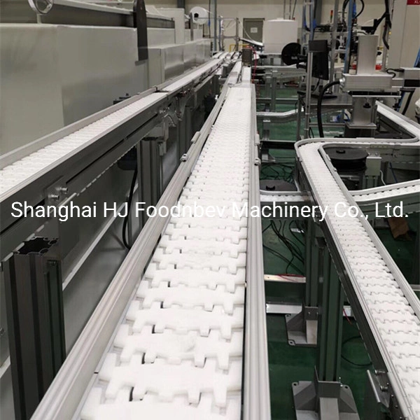 Drink Cache Tower Factory Logistics Modular Chain Conveyor Flat Top Chain Conveyor Beverage Bottle Transfer Conveying System