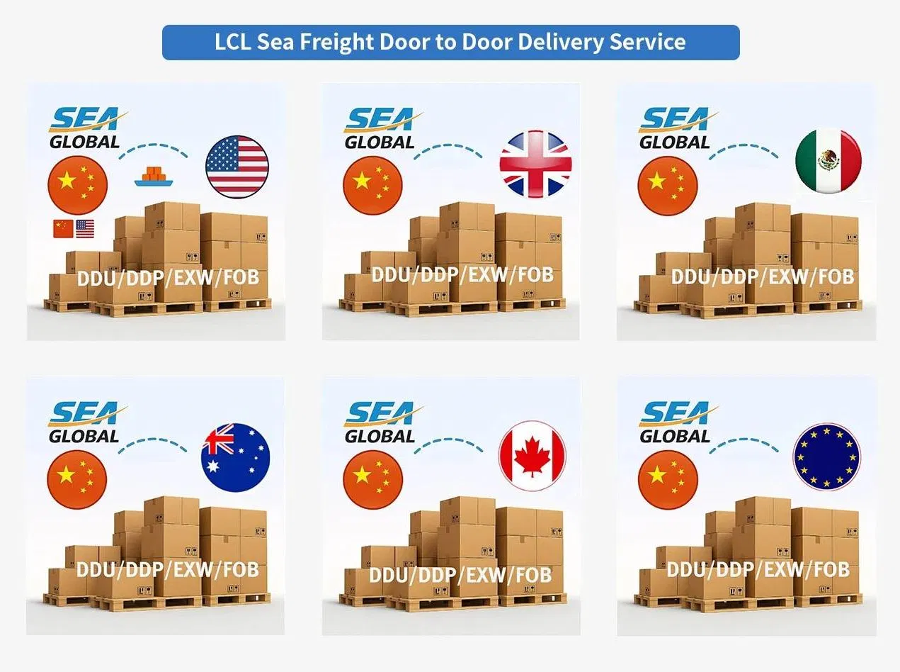 Freight Forwarder LCL Shipping China to USA Canada Mexico UK EU Australia EXW Fob DDU DDP Logistics Agent