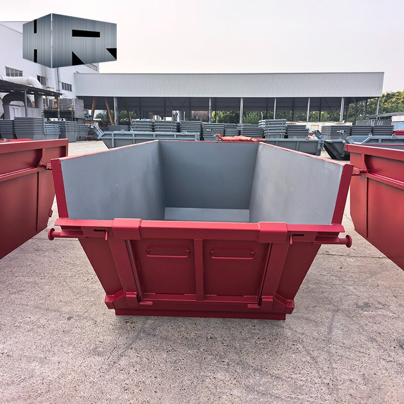 Customized Industrial Construction Stackable Steel Dumpster Standard Heavy Duty Marrel Skip Bin Rubbish