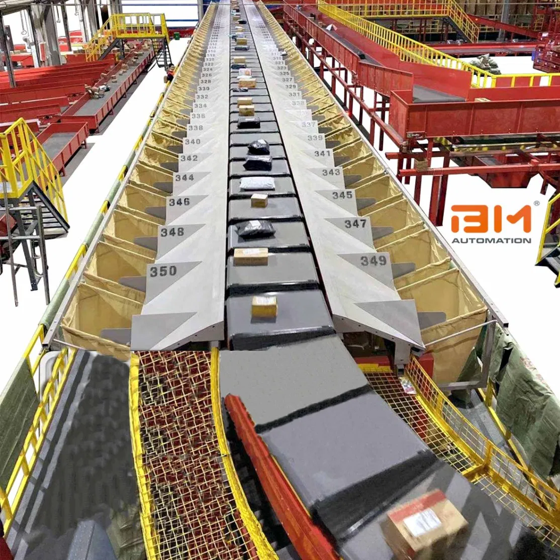 Customized Automatic Parcel Sorting Conveyor System for Logistics Warehouse, E-Commerce &amp; Express Delivery
