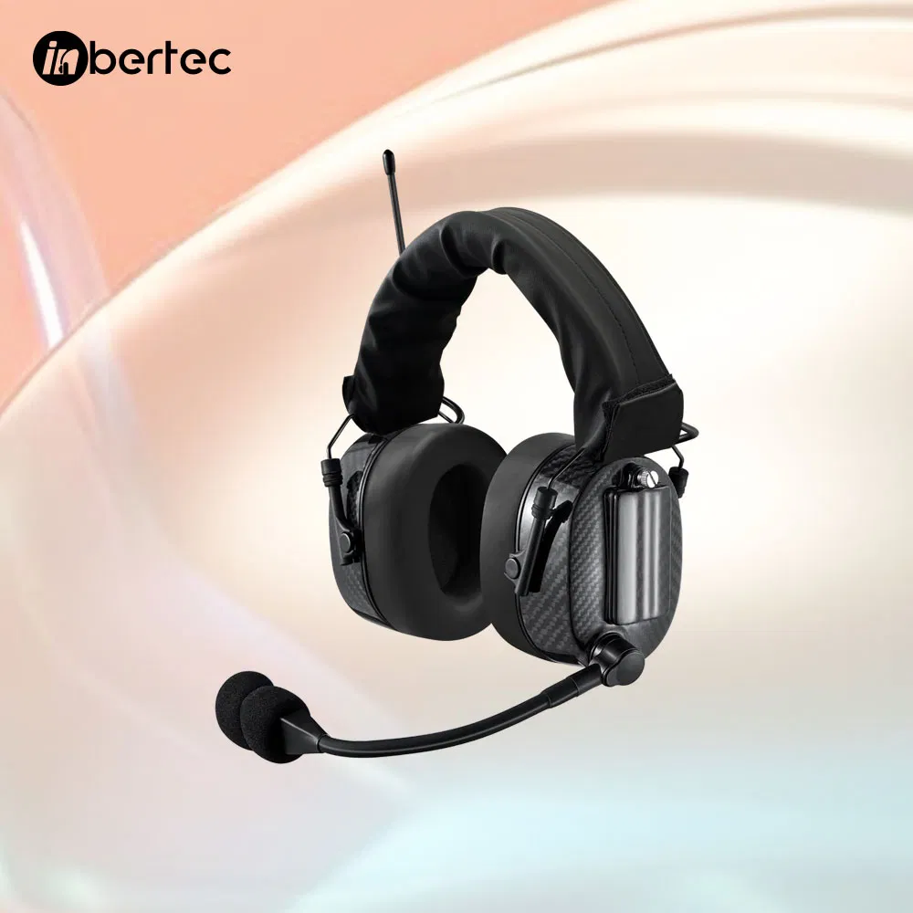 Wireless Aviation Headset Efficiency Full-Duplex for Push Back, Towing, Deicing, Maintenance
