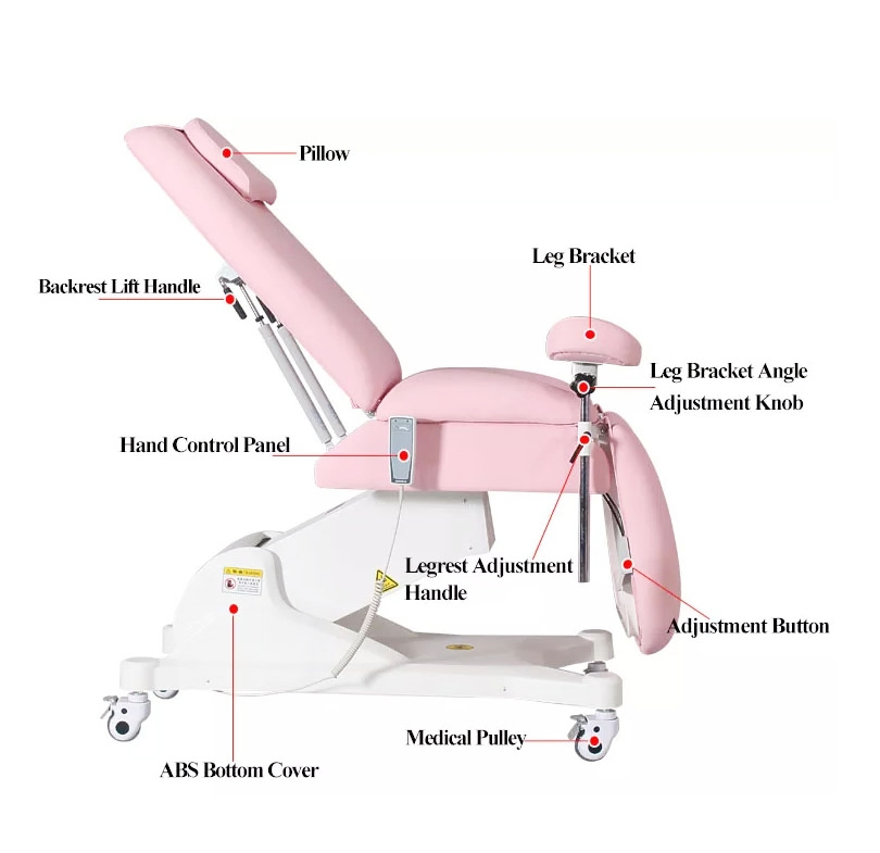 High Quality Fully Automatic Motorized Gynecological Examination Bed Electric Gynaecology Chair with Free Doctor Chair