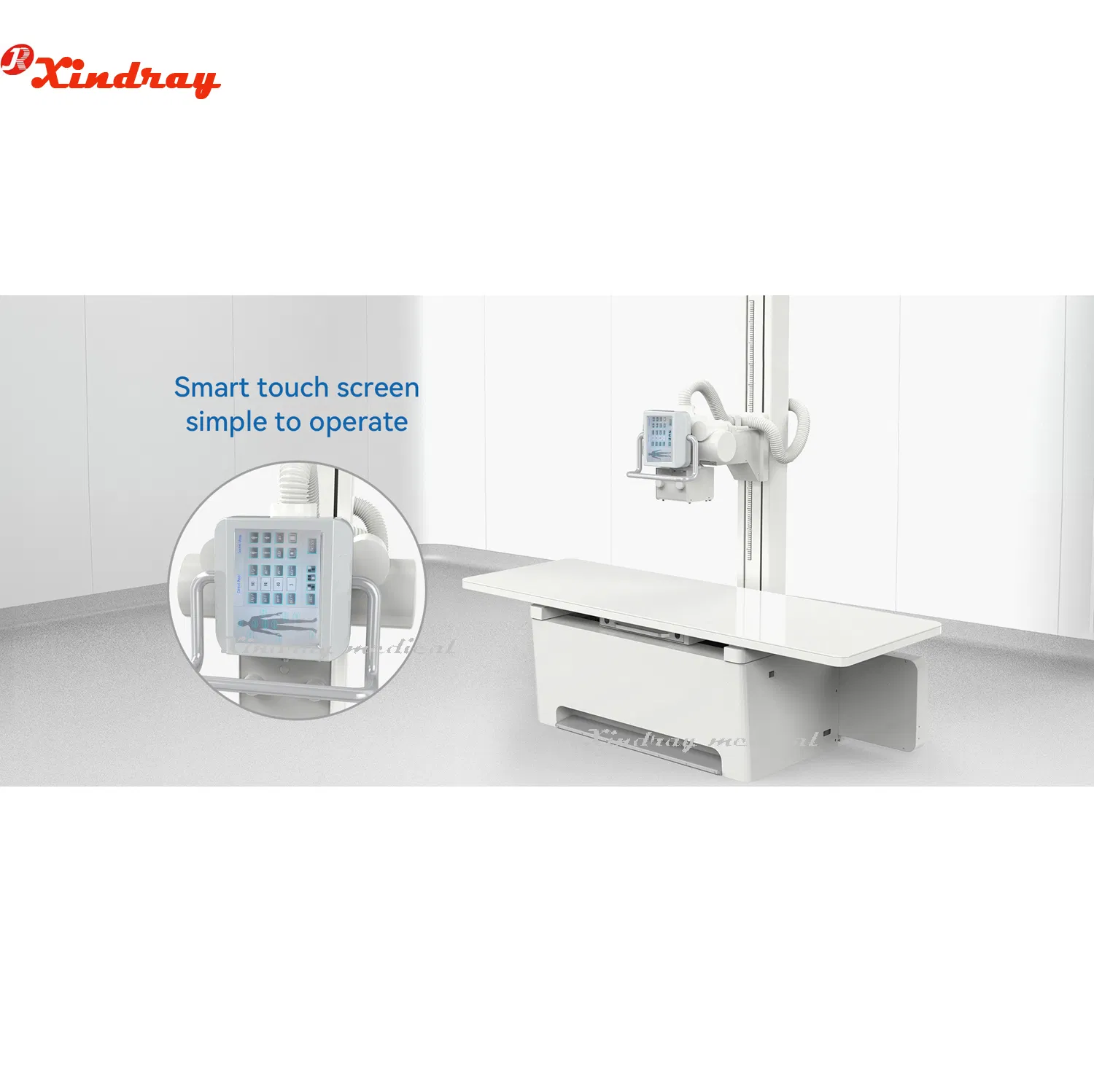 High Frequency 50kw 500mA Digital Radiography Dr Xray Medical X Ray Machine