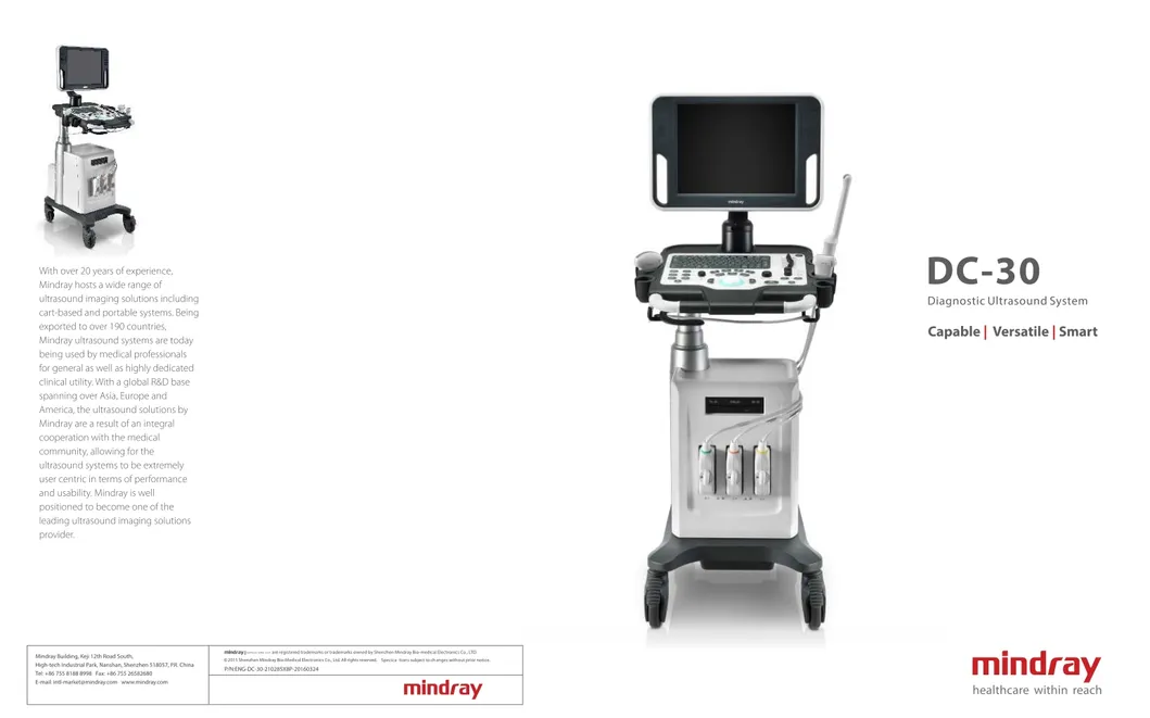 Mindray DC30 Imaging System 1