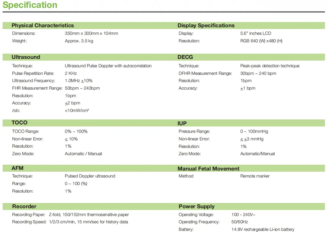 Technical Specifications