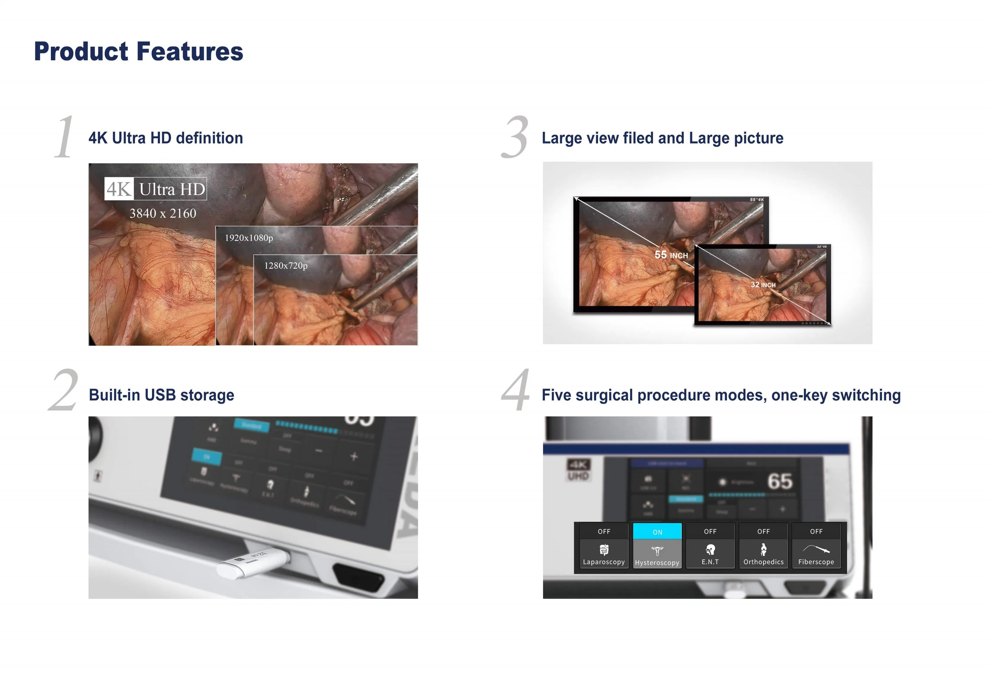 4K Medical Endoscope Camera System Surgical Instruments Endoscopy System for Hospital