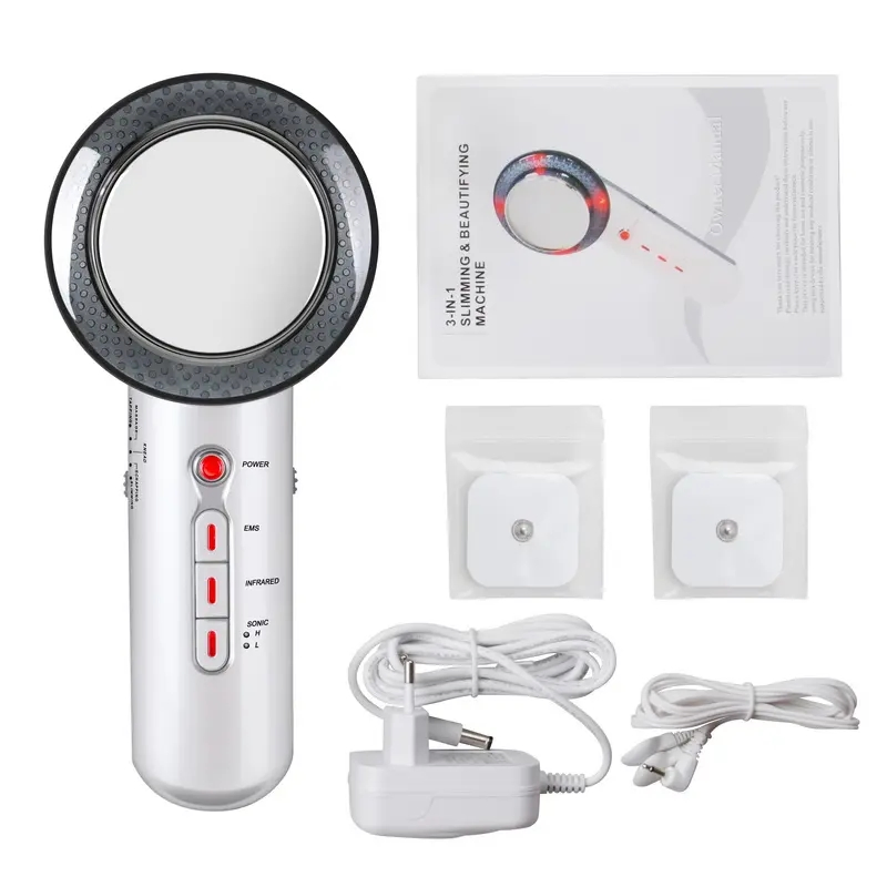 Handheld 3 in 1 Ultrasound Cavitation EMS Infrared Body Slimming Massager Device