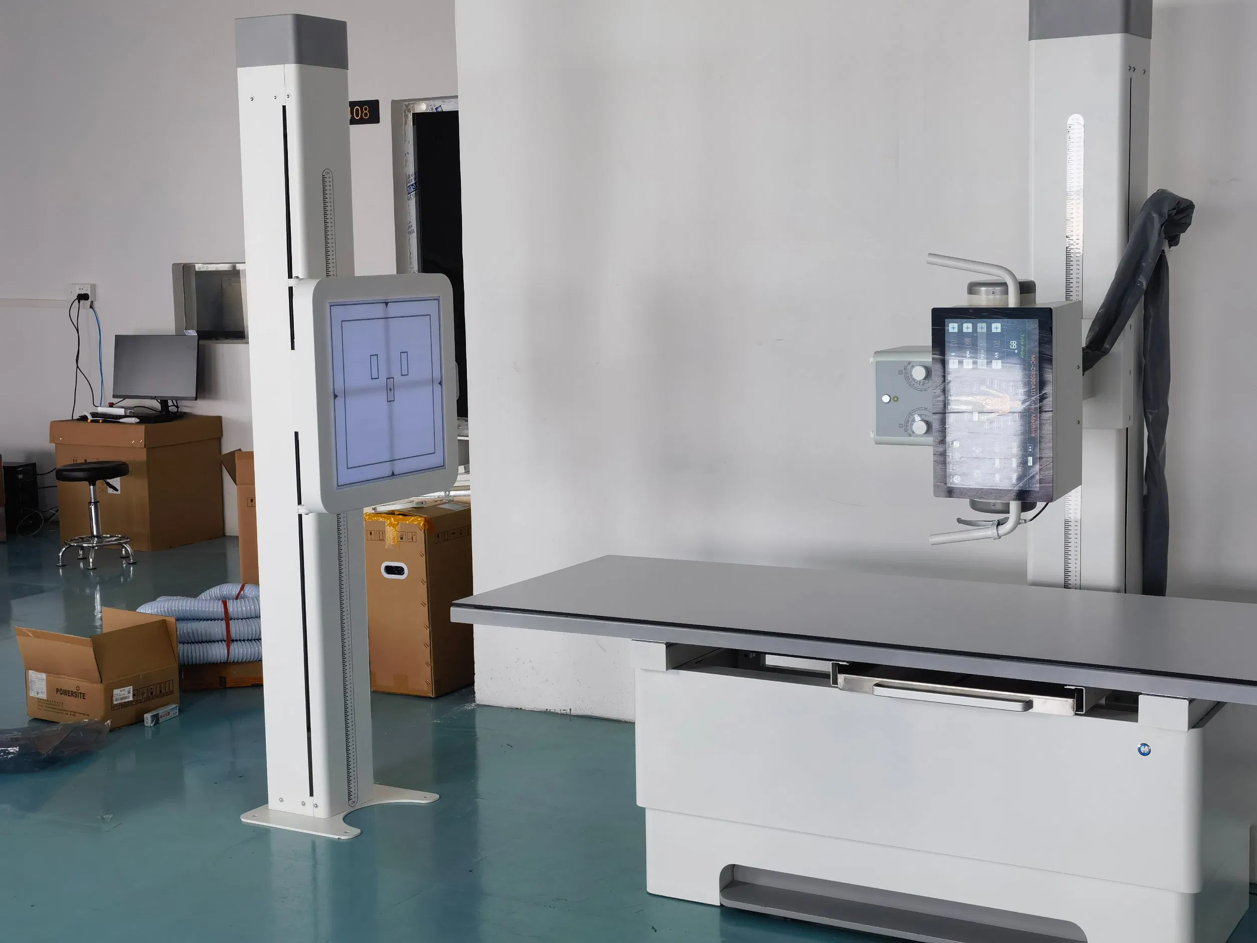Medical Double Column Stationary Digital X-ray Machine with 32kw 50kw 60kw