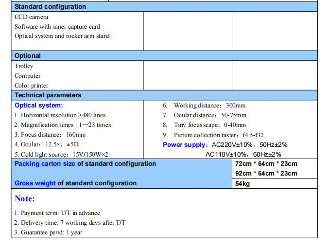 Medical Imaging Equipment Digital Colposcopes Gynecologic Examination for Vaginal Diagnosis