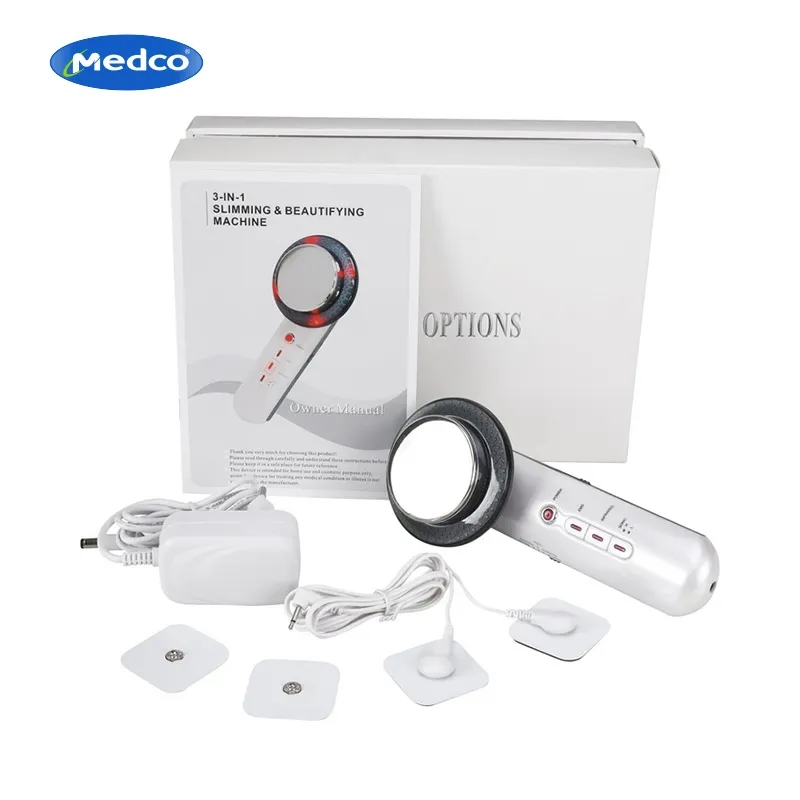 Handheld 3 in 1 Ultrasound Cavitation EMS Infrared Body Slimming Massager Device