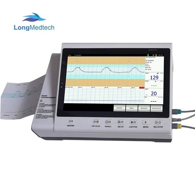 Medical LED Touch Screen Monitor Pregnant Woman Use Fetal Doppler Monitor for Baby