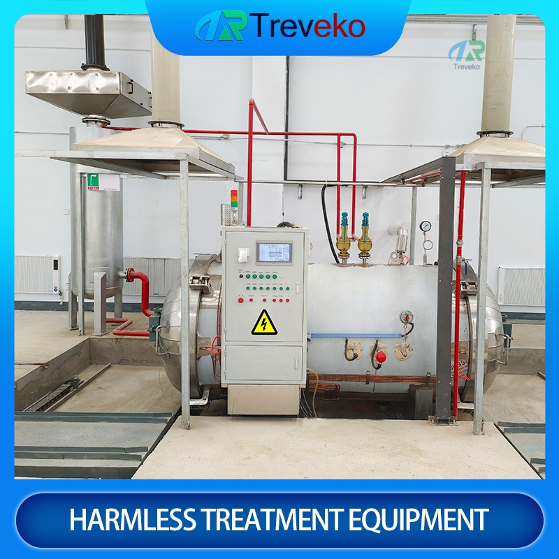 Automated Horizontal Medical Waste Steam Sterilization Shredding Equipment for Pathology