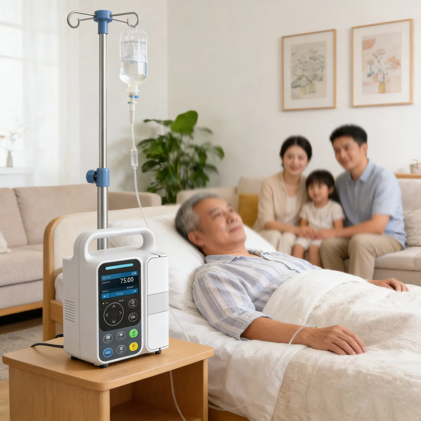 Portable Smart IV Infusion Pump &amp; Vital Sign Patient Monitor Combo All-in-One Patient Monitoring Solution