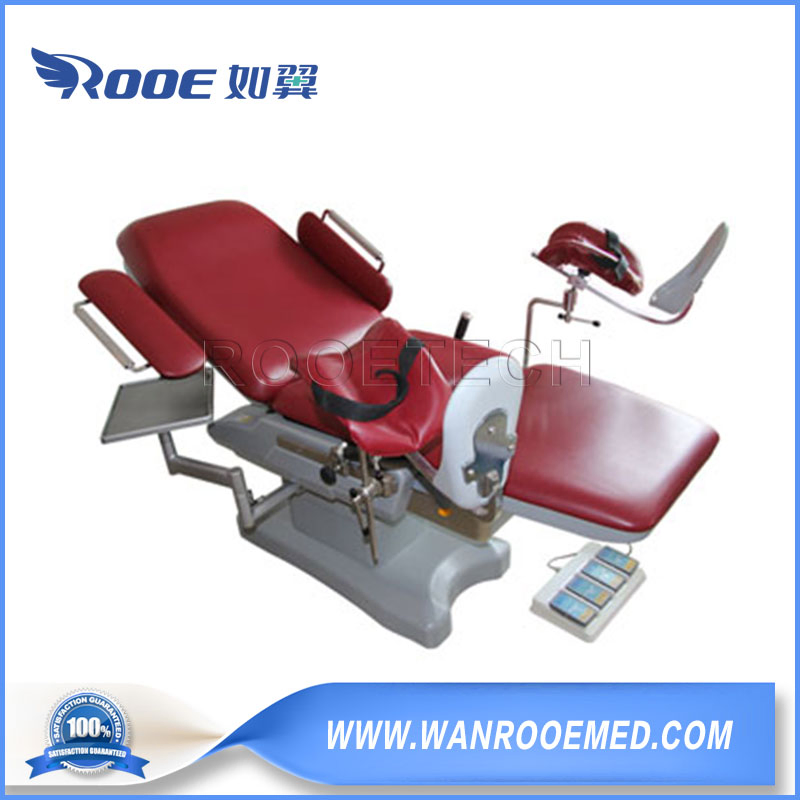 Electric Gynecology Table Gynecological Examination Chair with Stirrups and Paper Roll Holder