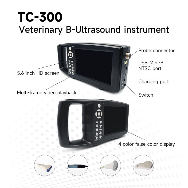 Tc-300 7.5MHz High Frequency Linear Scan Veterinary Ultrasound Probe Machine Scanner Portable Ultrasound Device for Fish Mouse Turtle