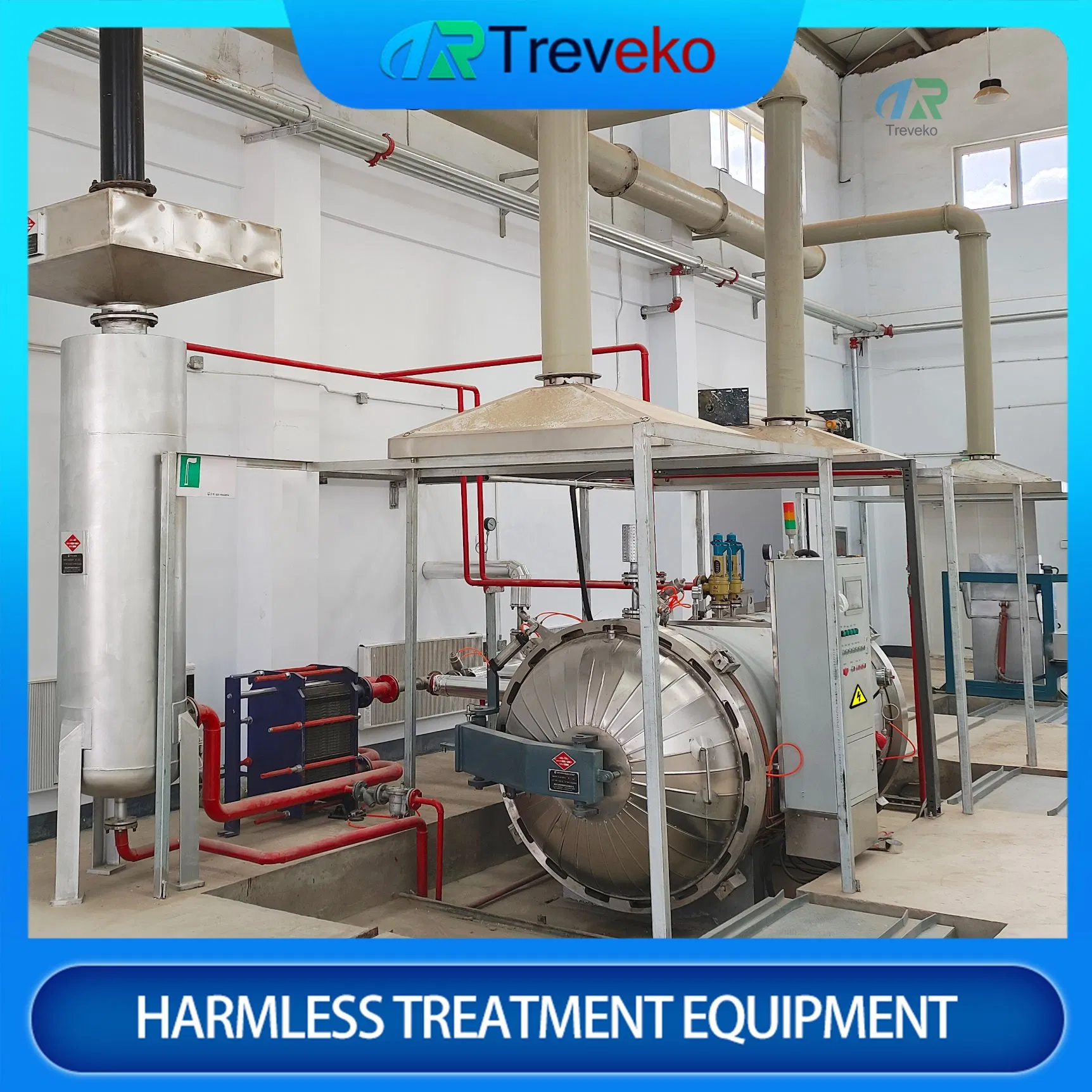 Automated Horizontal Medical Waste Steam Sterilization Shredding Equipment for Pathology