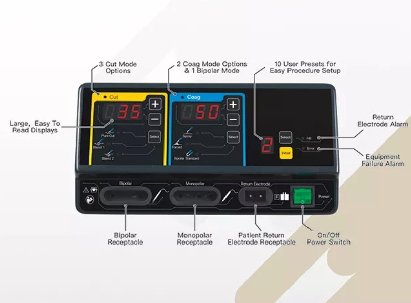 Vet Veterinary Instrument 100W Electrosurgical Unit High Frequency Electrosurgical Equipment for Dogs