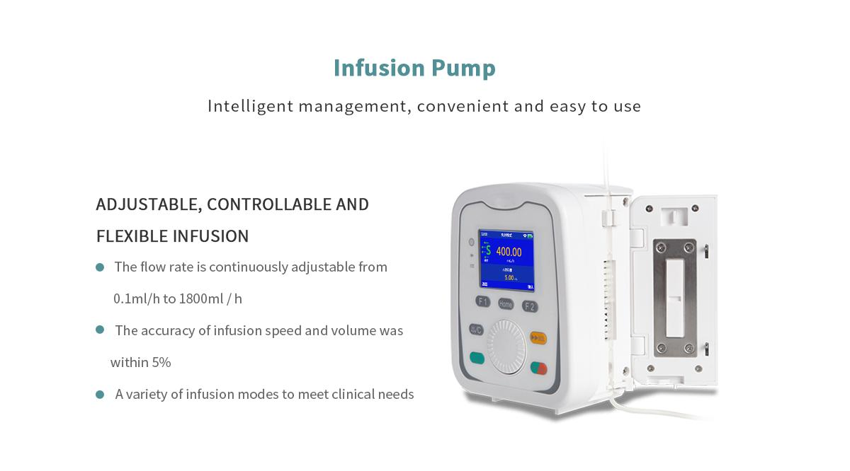 Hospital Emergency Infusion Pump LCD Touch Screen Infusion Pump