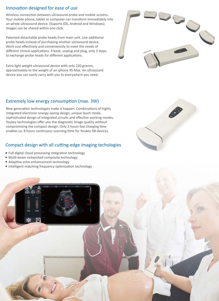 My-A010L China Manufacturing Mini Pocket Wireless WiFi Probe Ultrasound Handheld Device