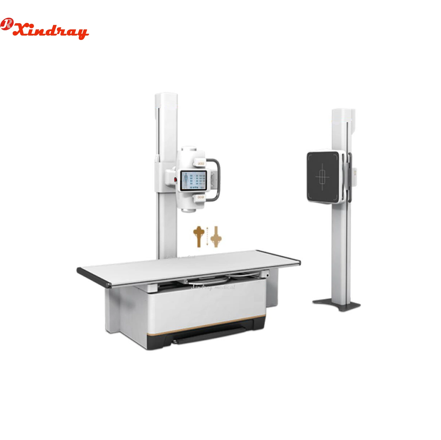 High Frequency 50kw 500mA Digital Radiography Dr Xray Medical X Ray Machine