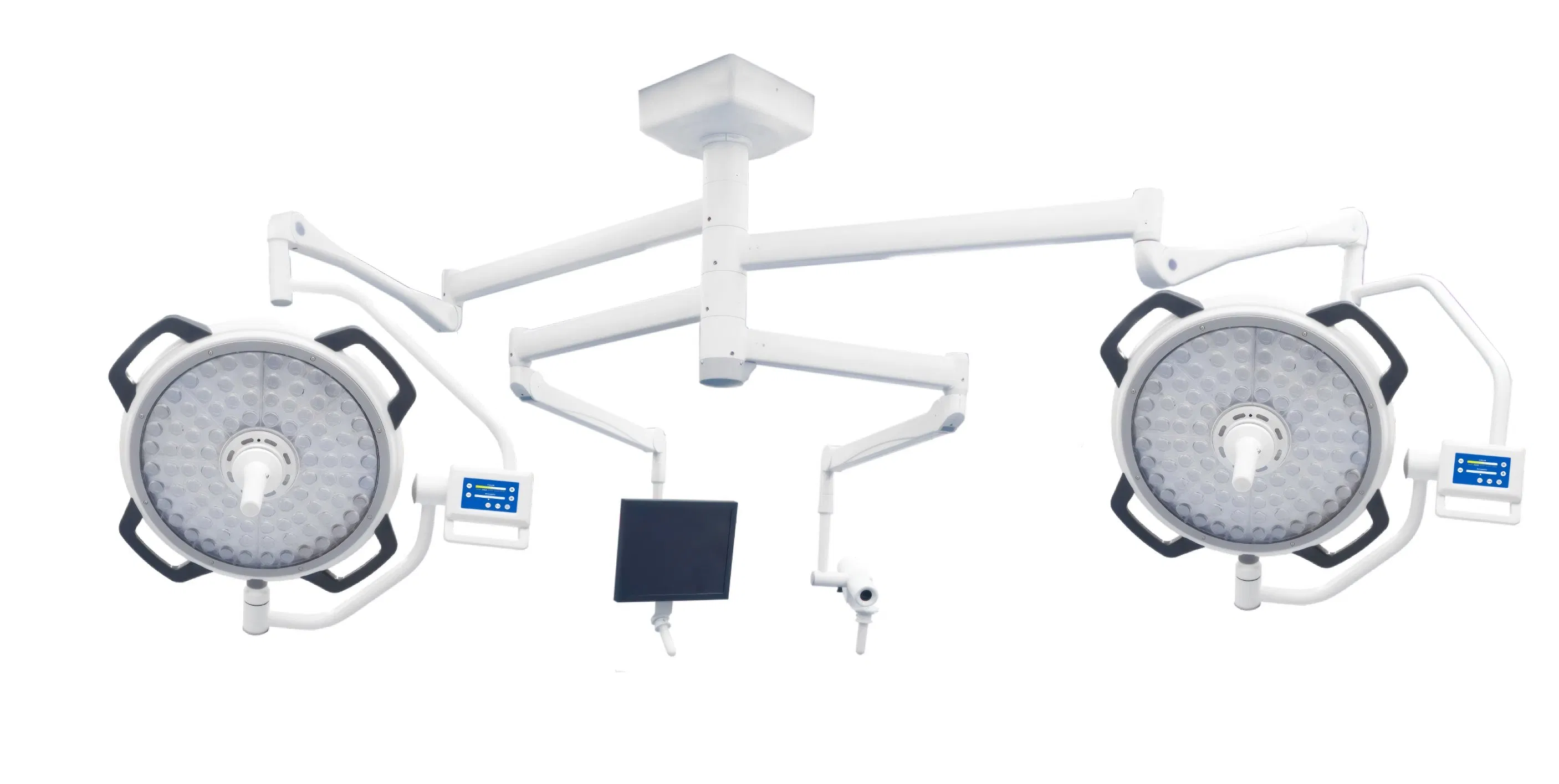Emergency Equipments Surgical Portable Mobile Surgery Patient Hospital Double Heads Light Operation Light Ceiling Operating Lamp