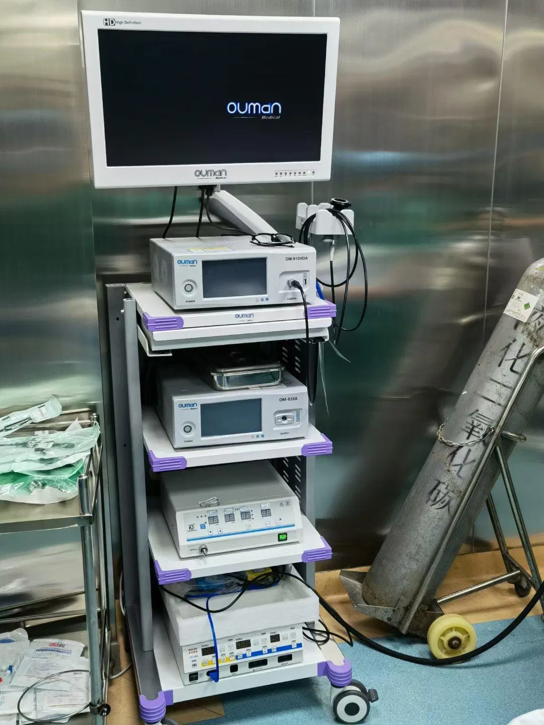 Ouman Complete Endoscopy Camera System with Monitor and LED Light