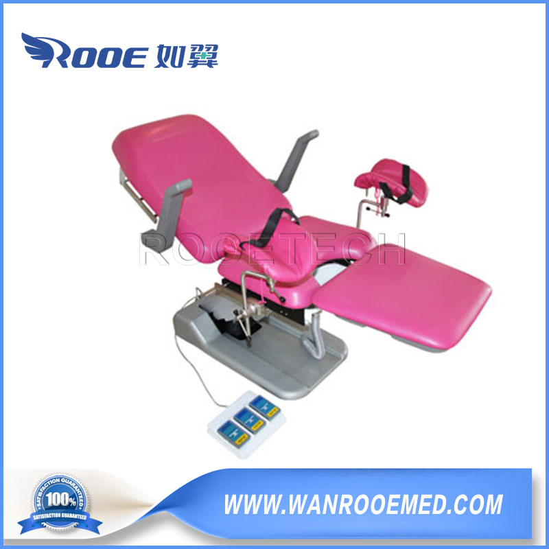 Electric Gynecology Table Gynecological Examination Chair with Stirrups and Paper Roll Holder