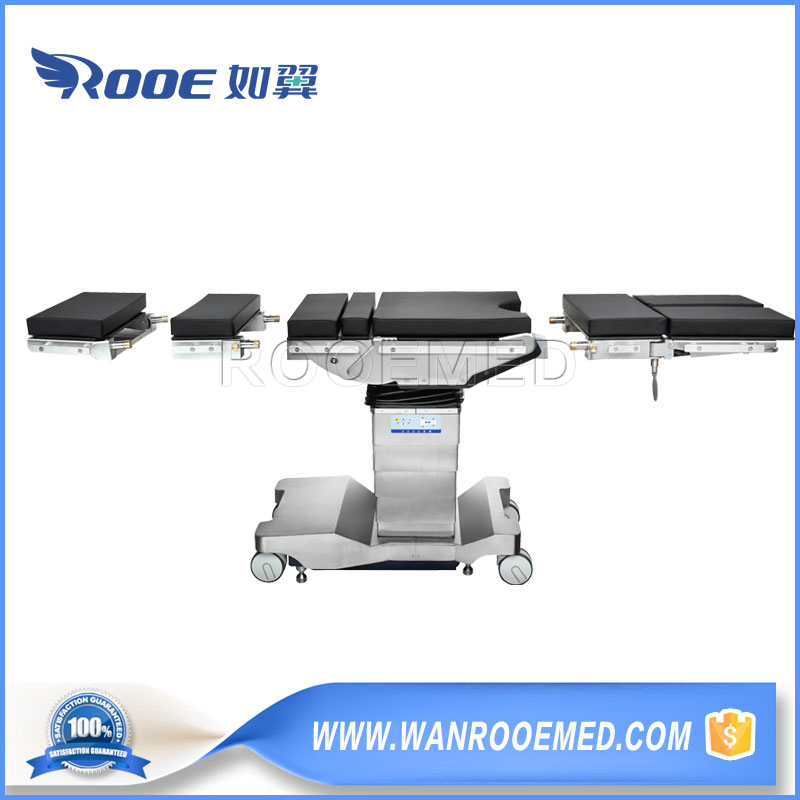 304 Stainless Steel 550-1050mm Low Position Operation Room Surgical Electric Hydraulic Operating Table