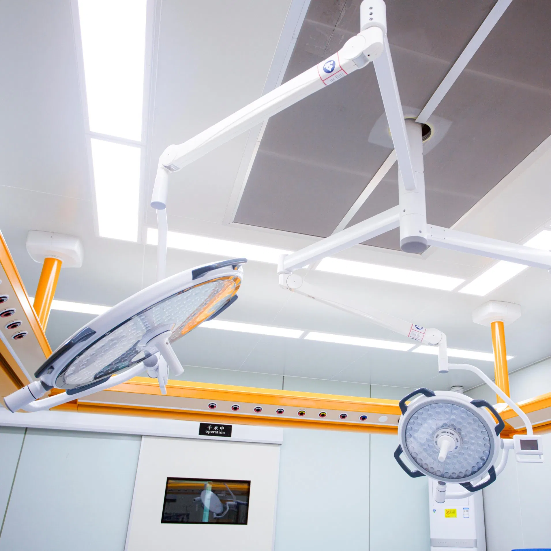 Emergency Equipments Surgical Portable Mobile Surgery Patient Hospital Double Heads Light Operation Light Ceiling Operating Lamp