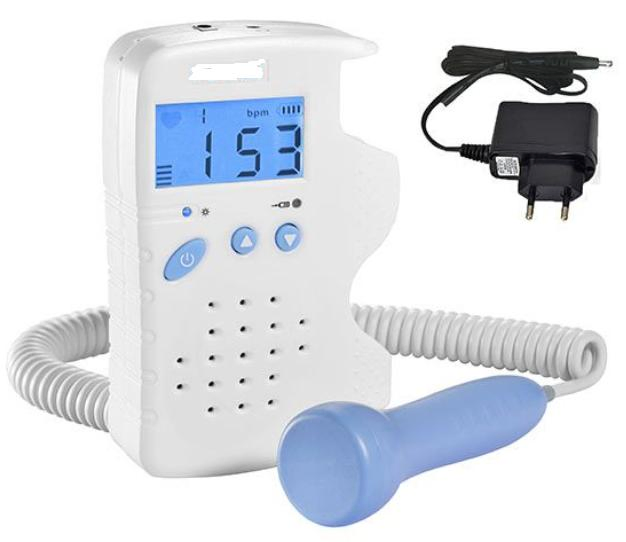 Portable Fetal Heartbeat Monitor with LCD Display for Moms