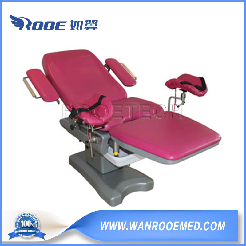 Electric Gynecology Table Gynecological Examination Chair with Stirrups and Paper Roll Holder