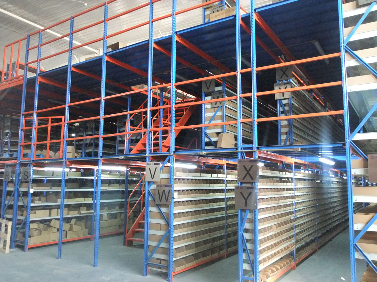 China Factory Steel Mezzanine Racking Systems Multi-Level Heavy-Duty Warehouse Storage Equipment Selective Mezzanine Platform