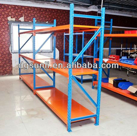 Medium Load 5 Layer Long Span Industrial Shelving with Cold Rolled Steel