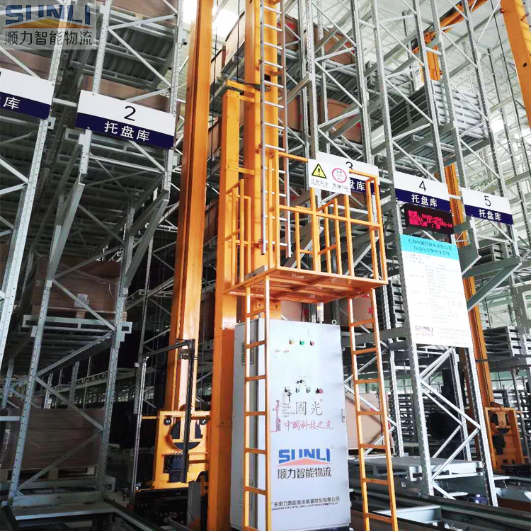 Heavy Duty ASRS System with Automatic Lifting for Palletized Warehouse Storage Alloy Steel Construction