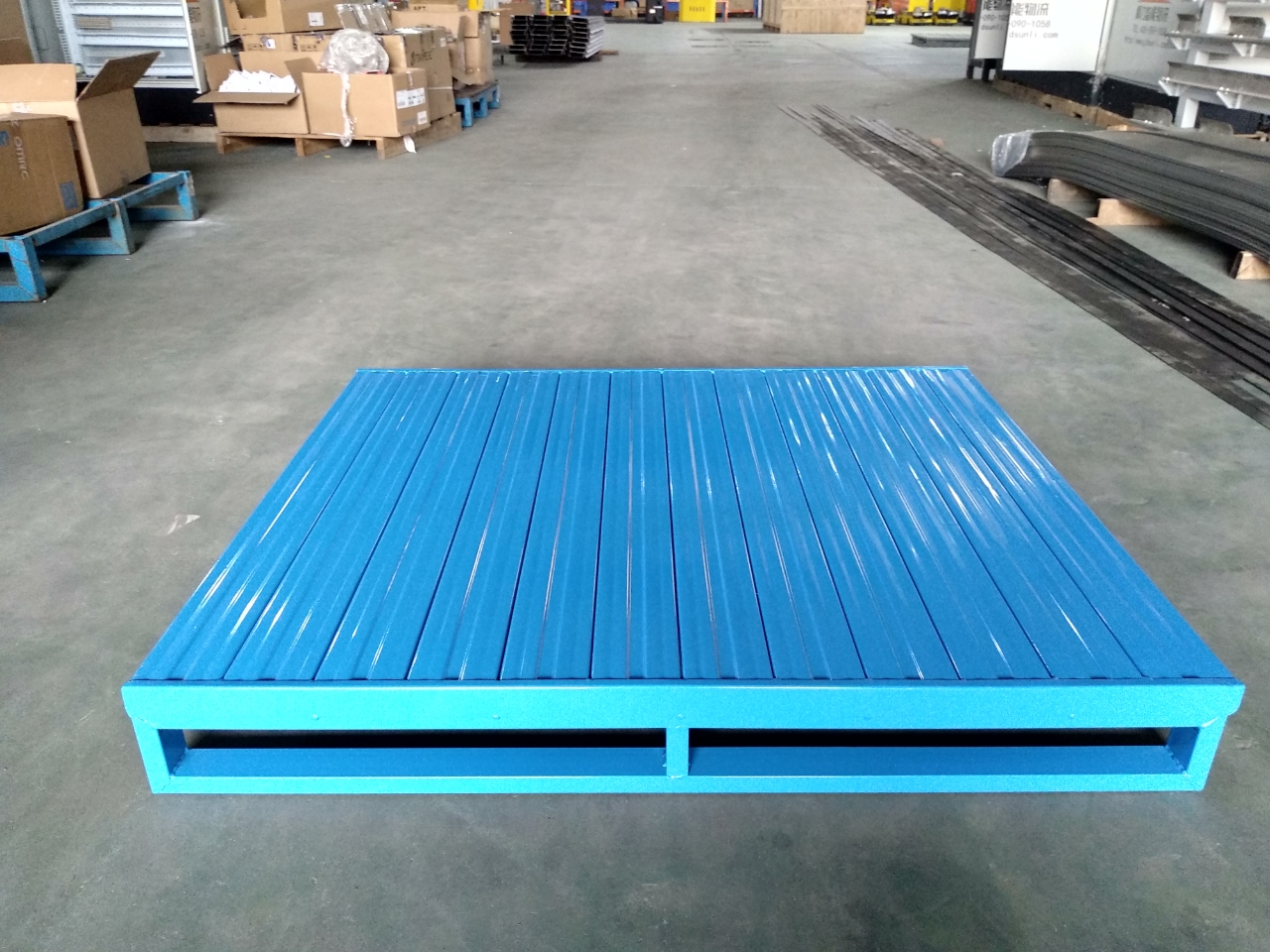 Factory Direct Single Faced Euro Steel Pallet Heavy-Duty 2-Way Entry Storage Pallet for Industrial Customized Transport Pallets