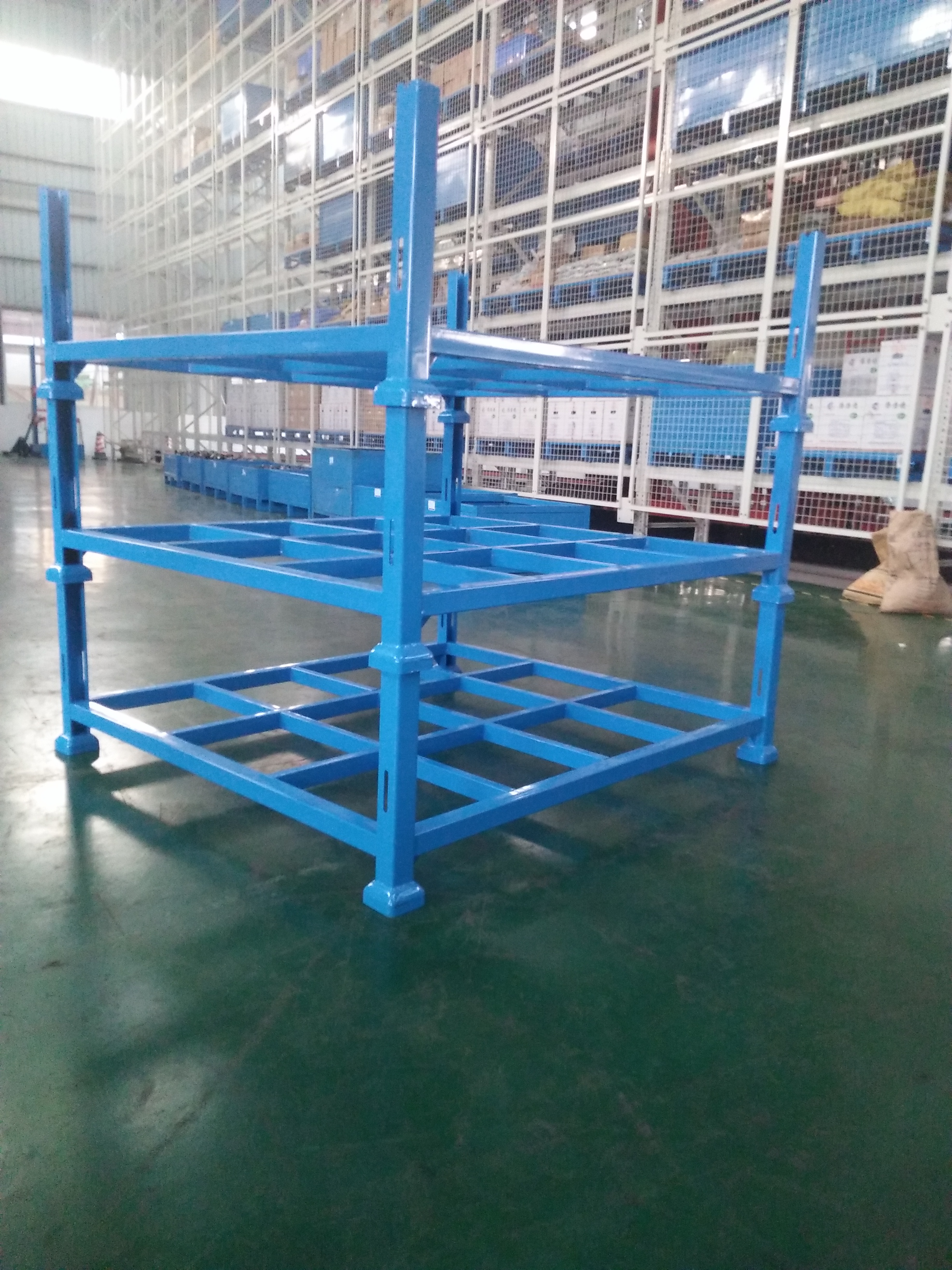 Industrial 5-Layer Easy-to-Store and Transport Foldable Steel Storage Rack with Powder Coating Finish and Pallet Racking