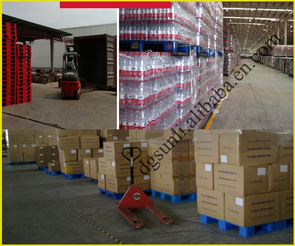 Single Faced Eco-Friendly Euro Flat Top Plastic Pallet Heavy Duty 4-Way Logistics Storage Warehouses ISO Certified Recycled HDPE