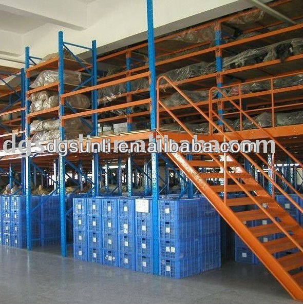 China Factory Directly Mezzanine Floor Racking Platform Heavy Duty Rack System High Density Racking Steel Grating CE Certified