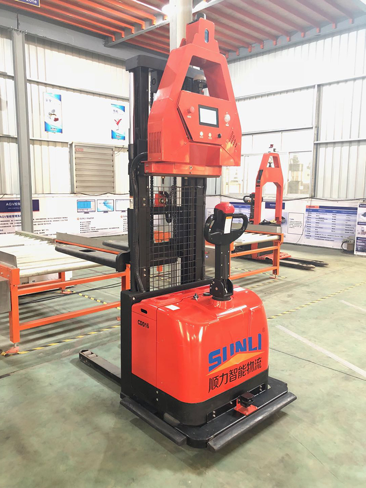 Industrial Laser Guided Forklift with Laser Obstacle Avoidance and 6-8H Working Time for Warehouse Automation