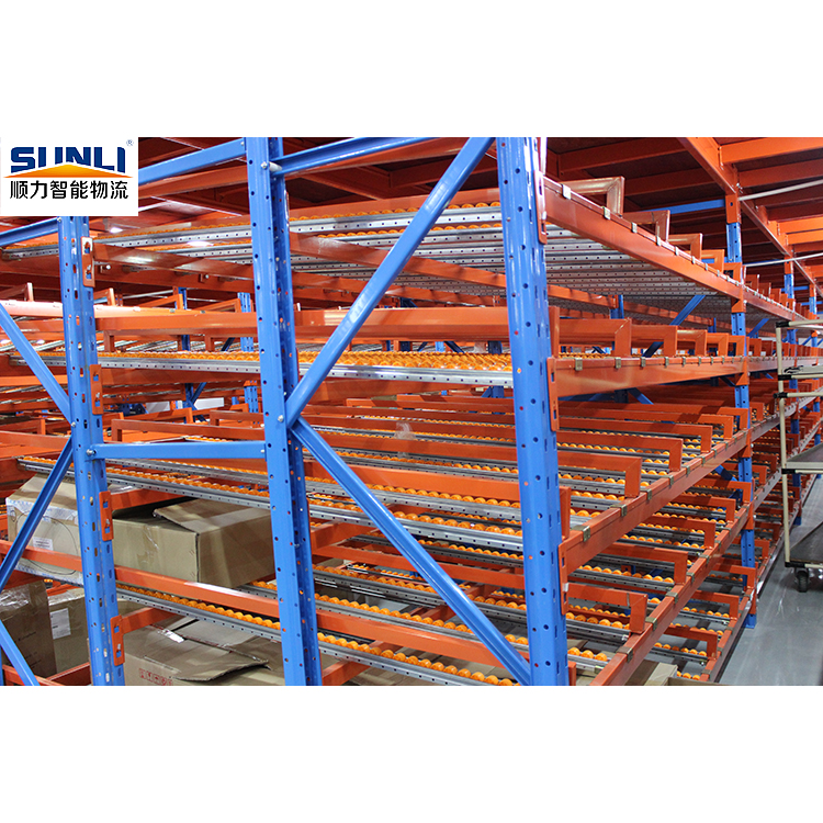 Hot Sale Steel Industrial Shelf Storage Rack Bolt Structure Powder Coating Carton Flow Gravity System Tool Warehouse Management