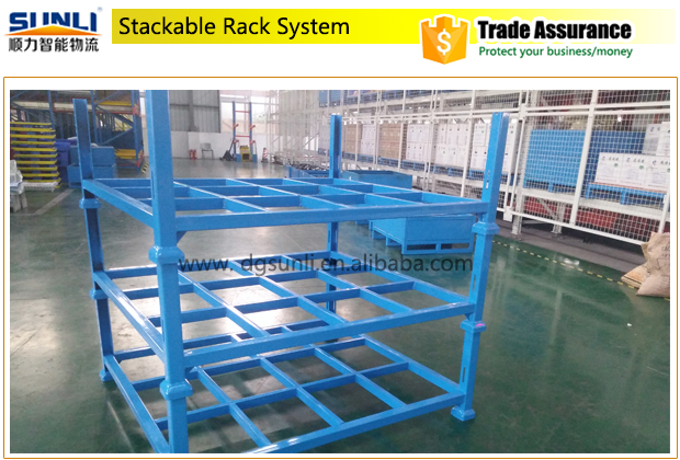 Industrial 5-Layer Easy-to-Store and Transport Foldable Steel Storage Rack with Powder Coating Finish and Pallet Racking