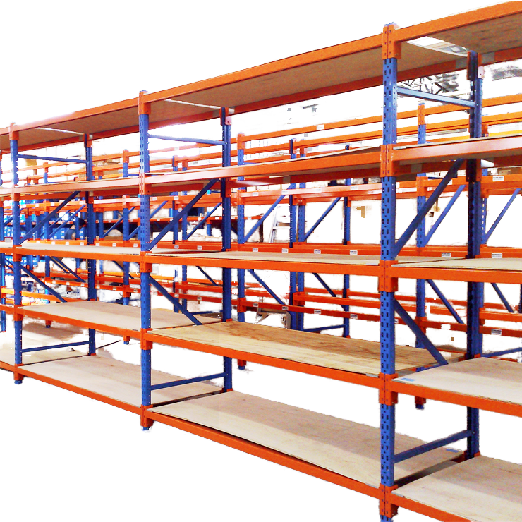 China Manufacturer Long Span Industrial Storage Shelves Heavy-Duty Selective Warehouse Steel Racking Adjustable Stacking Shelf