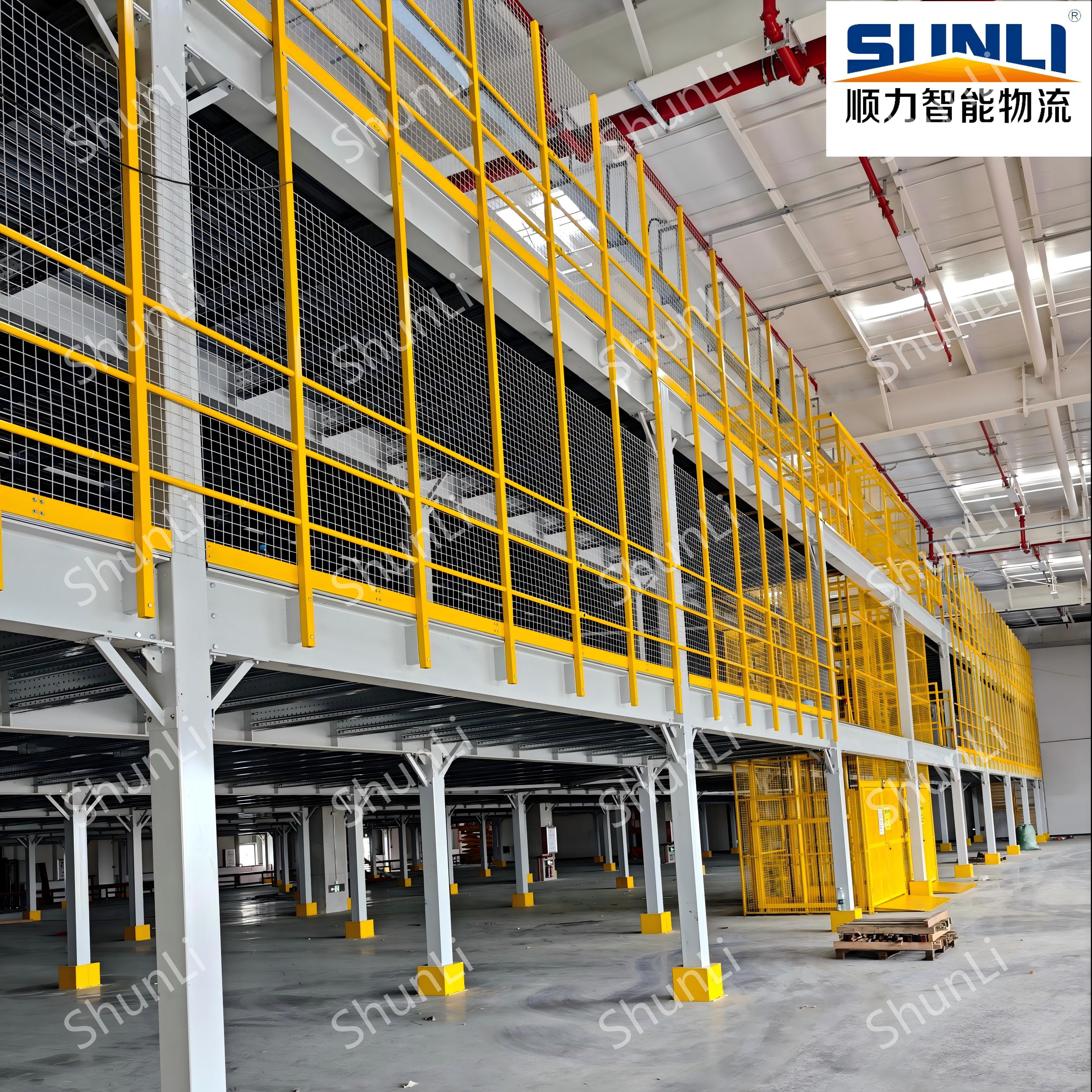 China Factory Industrial Warehouse Mezzanine Platform Racking Steel Structure Multi-Mezzanine with Lifting or Stair Equipment