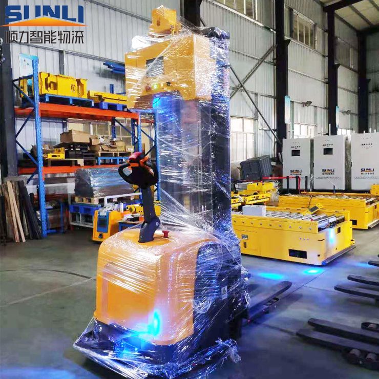 China Factory Direct Sunli 1500kg DC24V Electrical Forklift AGV Efficient Cargo Transportation Warehousing Laser Navigation