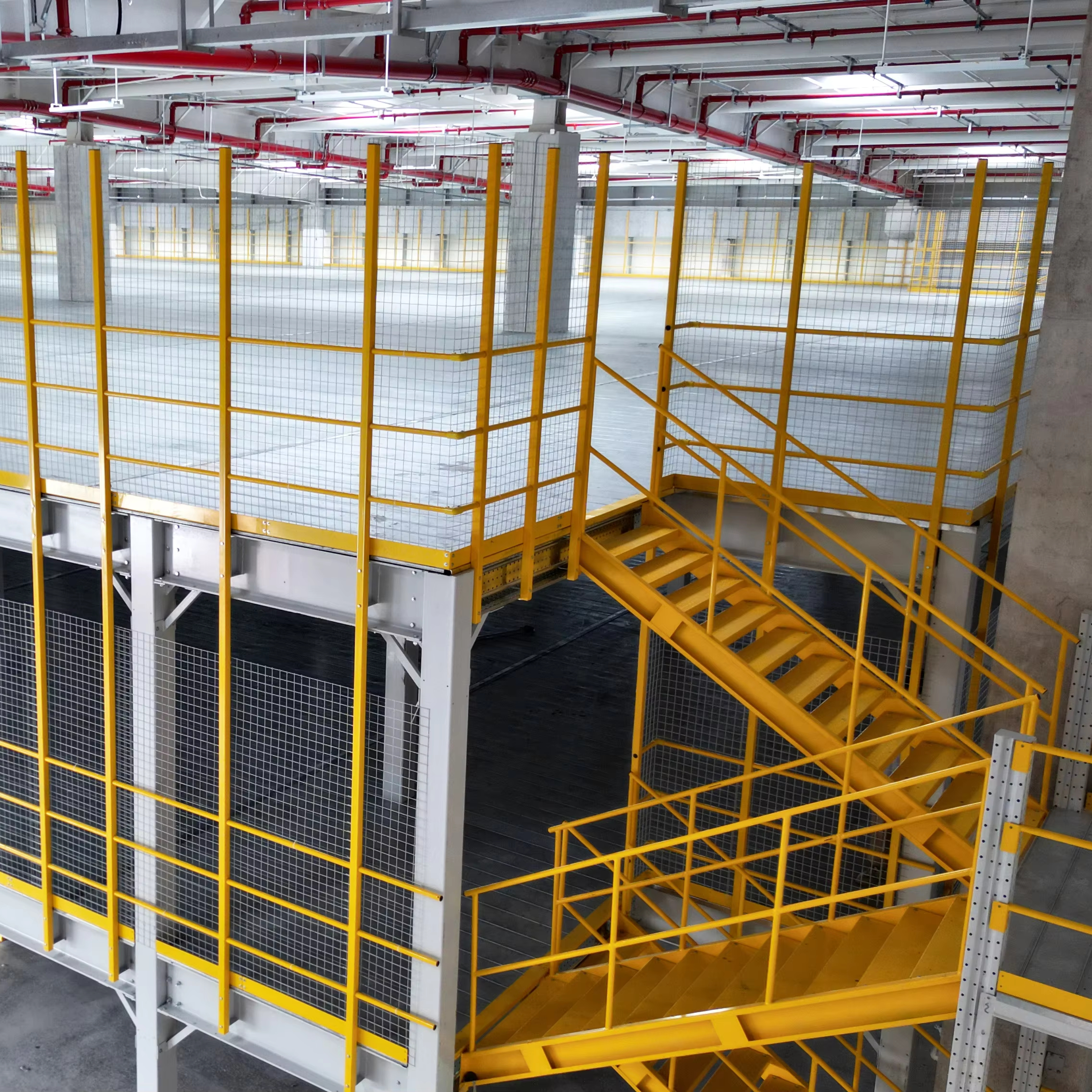 Sunli Heavy-Duty Q235B Steel Mezzanine Platform Flooring Racking Systems Multi-Level Warehouse Storage Equipment Powder Coated