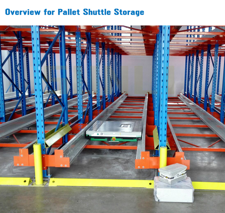 Warehouse Radio Shuttle Storage Racking System Pallet Handling Steel Construction ISO Certified ESD