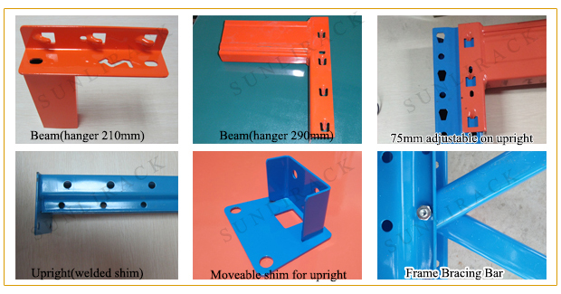 Heavy Duty Adjustable Steel Drive-In Pallet Racking Shelf Warehouse Drive-through Selective Pallet Stacking Racks