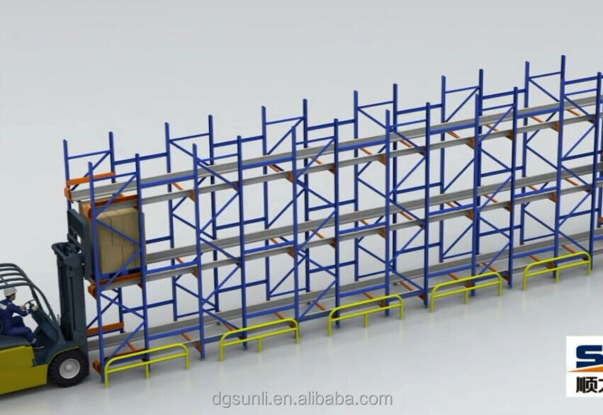 800KG Payload Automatic Radio Controlled Pallet Shuttle Rack