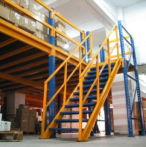 China Factory SunLi SL-ME030 Adjustable Steel Mezzanine Pallet Racking Floor Rack Stacking Shelves Heavy-Duty Platform Rack